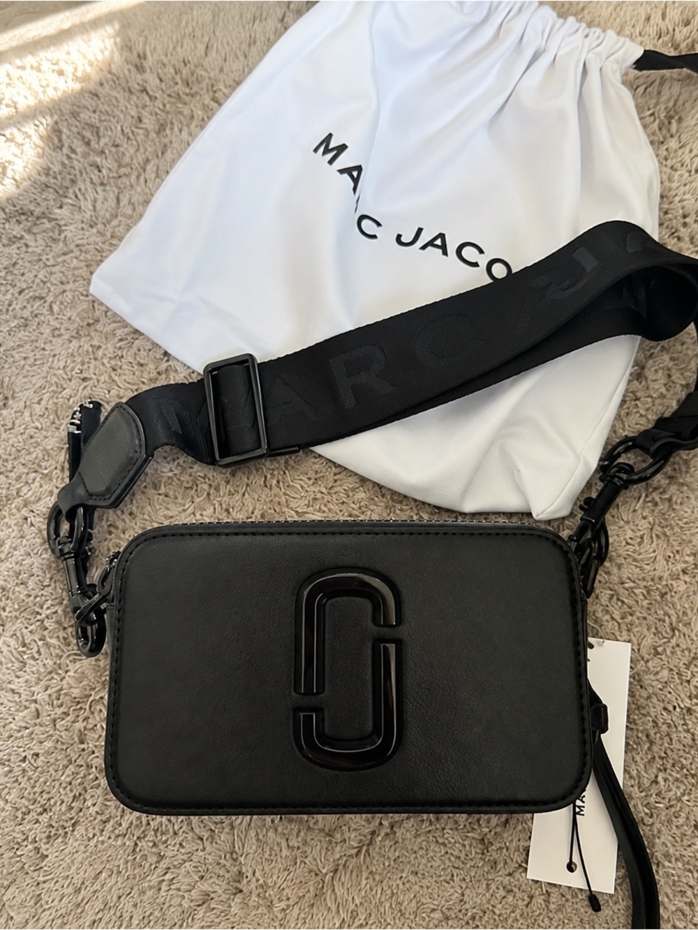 Marc Jacobs Black Leather Double J Crossbody Camera Bag - Picture 3 of 4